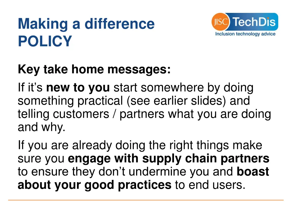 making a difference policy 2