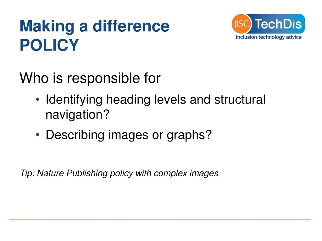 making a difference policy