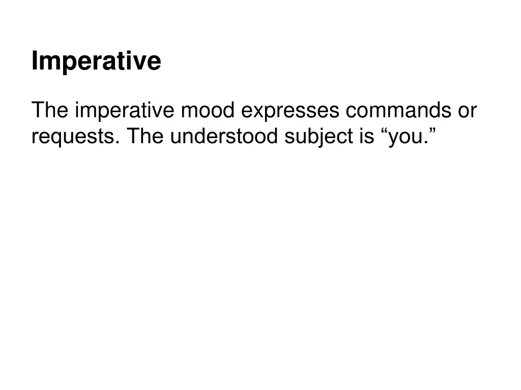 imperative