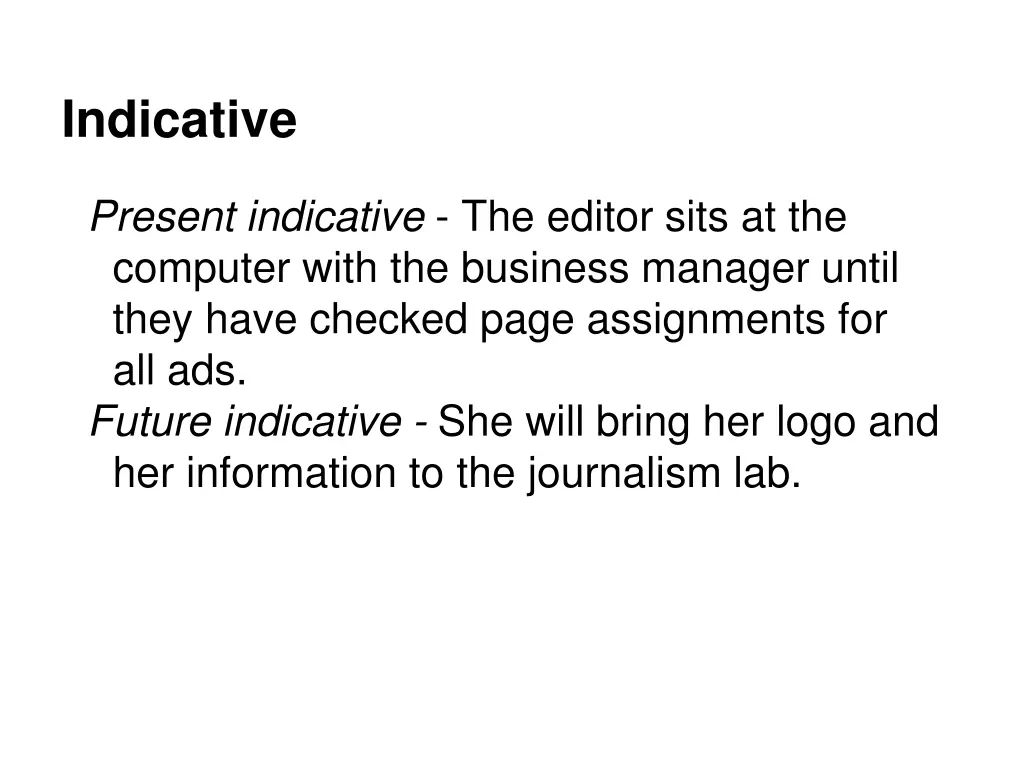 indicative 1