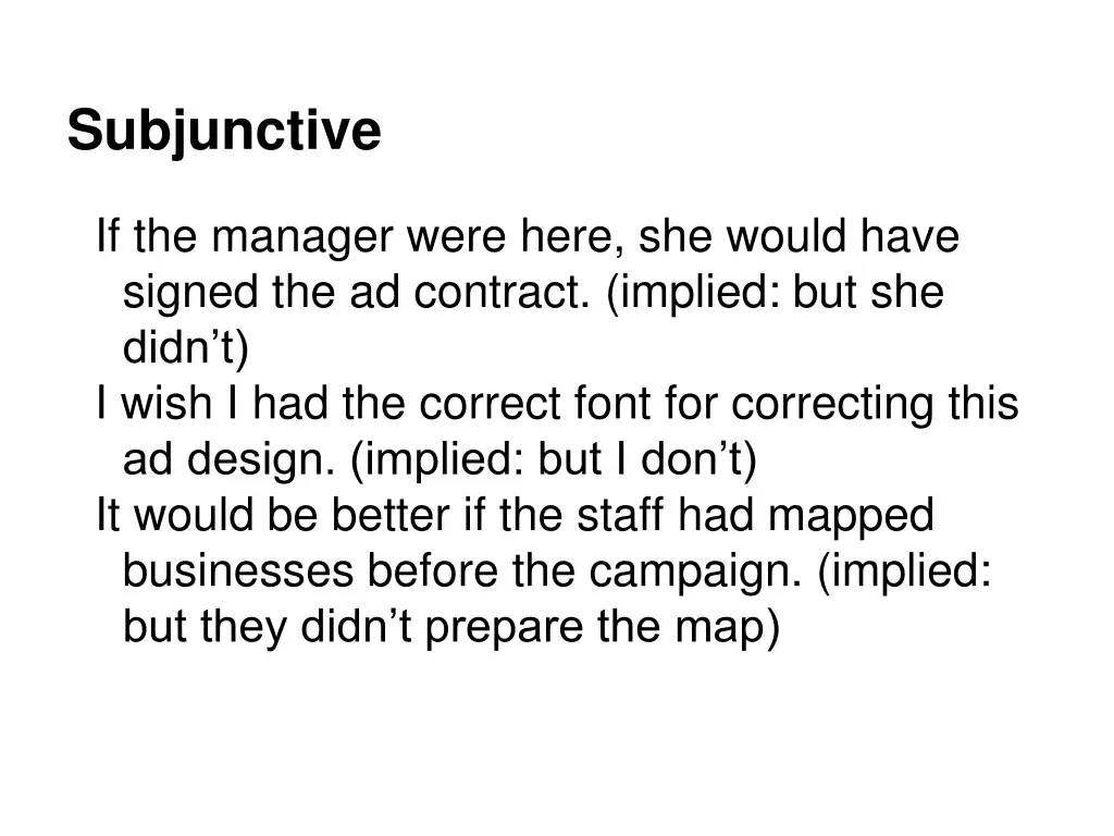 subjunctive 1
