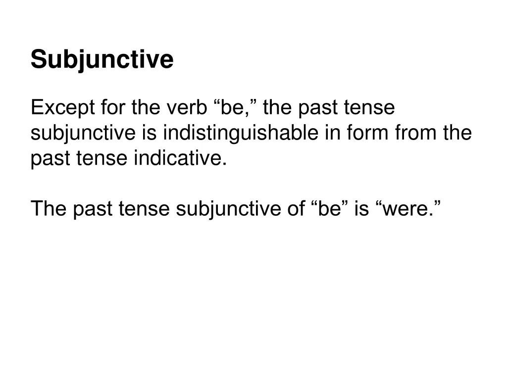subjunctive 2