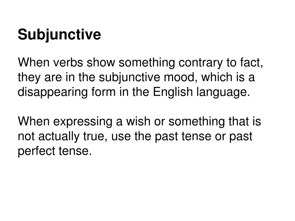 subjunctive