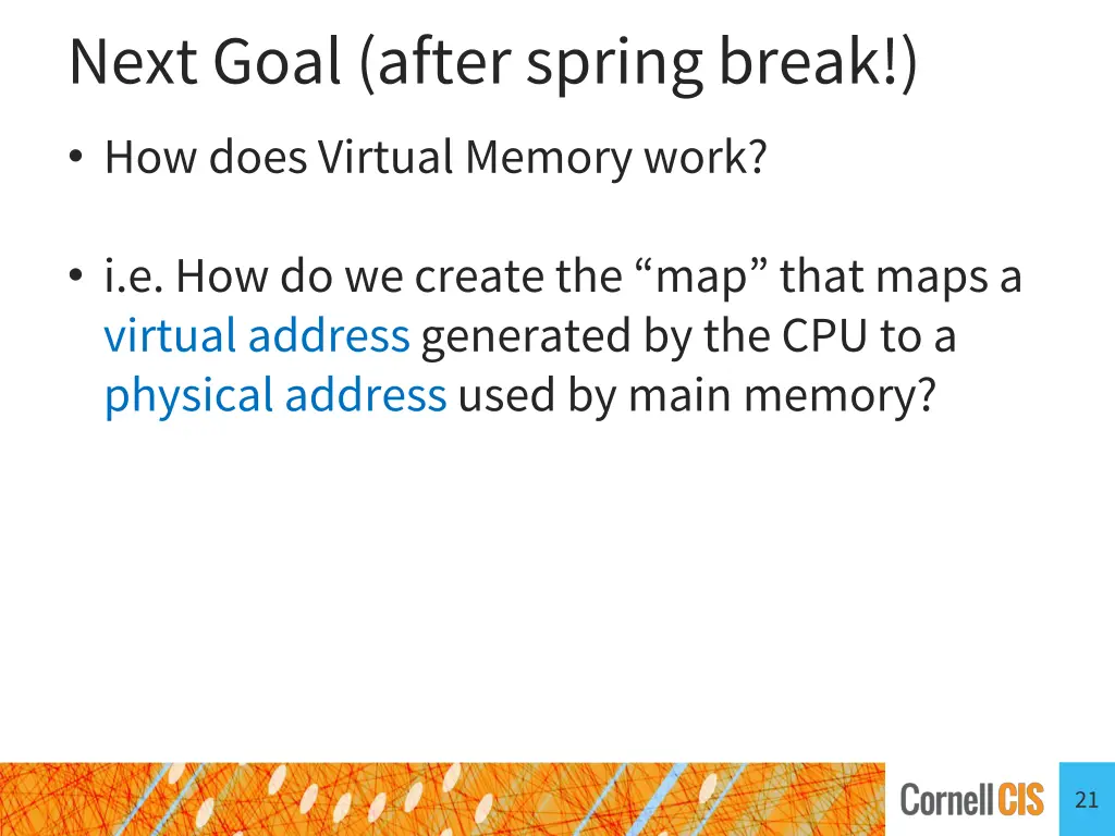 next goal after spring break how does virtual