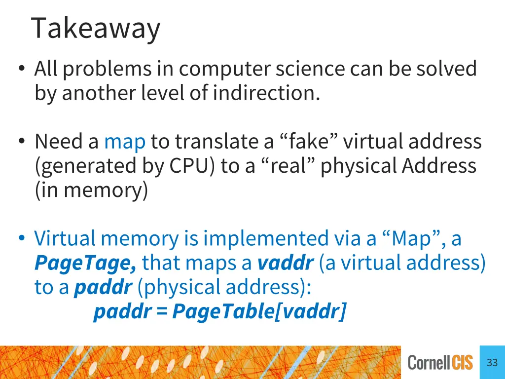 takeaway all problems in computer science