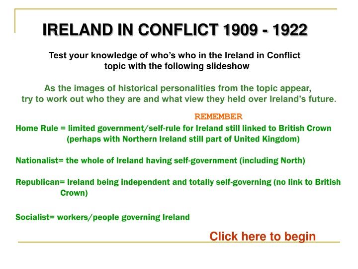 ireland in conflict 1909 1922