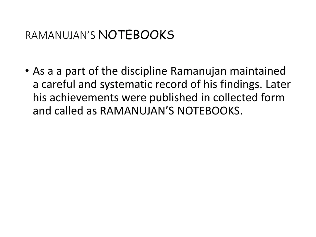 ramanujan s notebooks