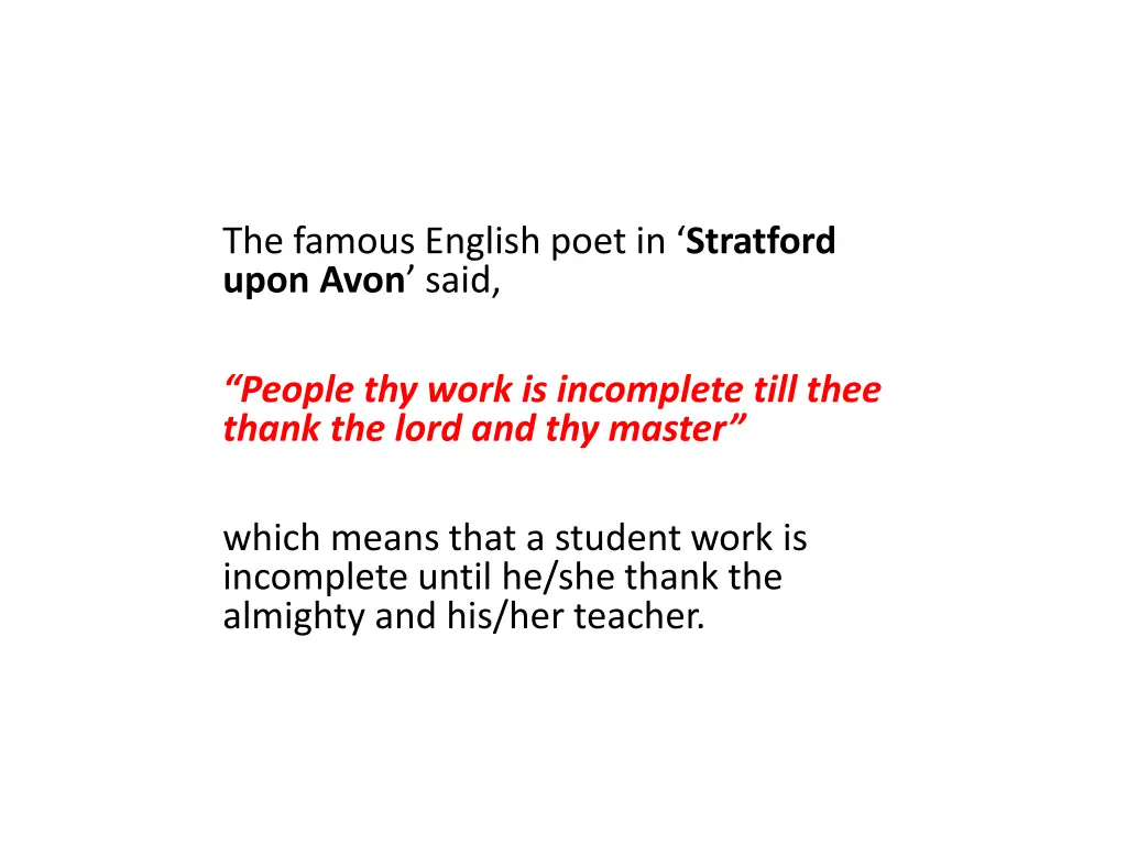 the famous english poet in stratford upon avon