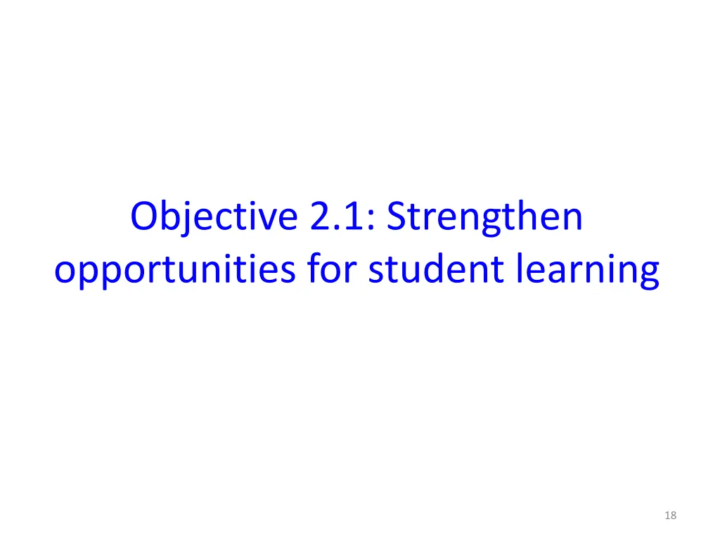 objective 2 1 strengthen opportunities