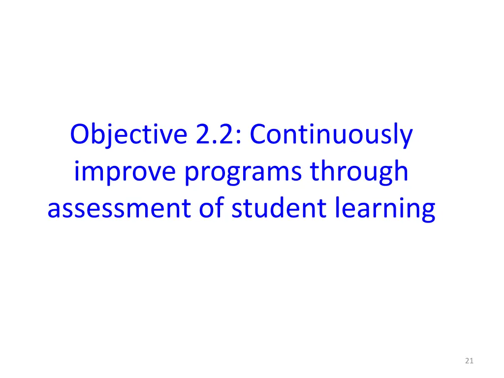 objective 2 2 continuously improve programs