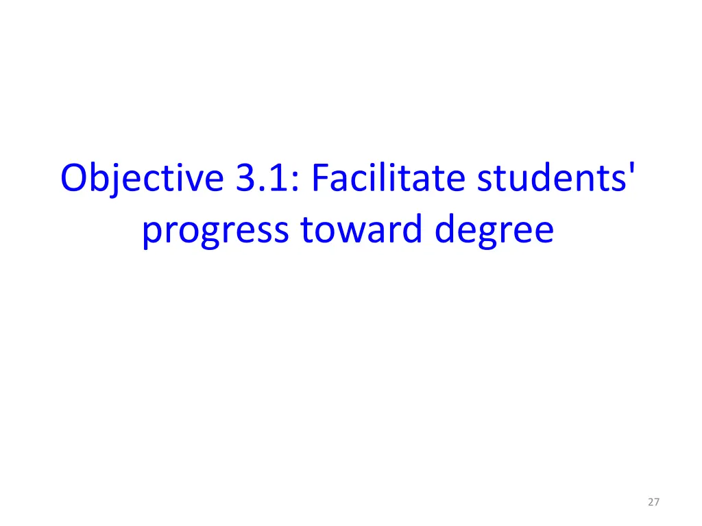 objective 3 1 facilitate students progress toward
