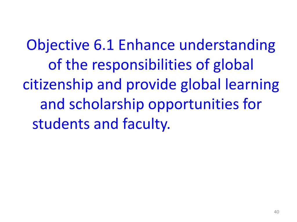 objective 6 1 enhance understanding