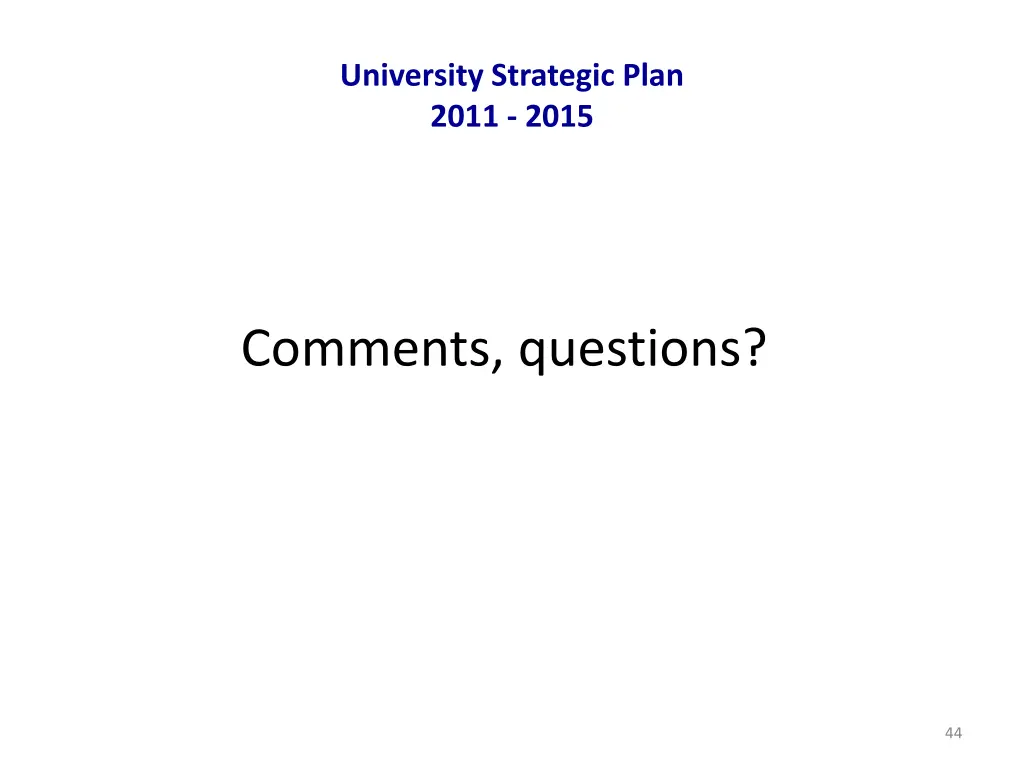university strategic plan 2011 2015 5