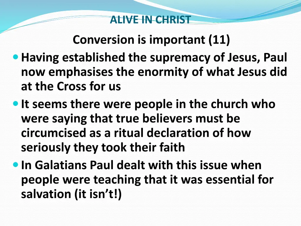 alive in christ