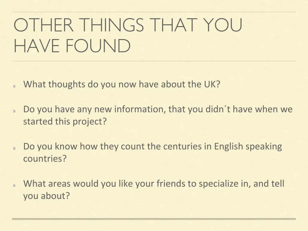 other things that you have found