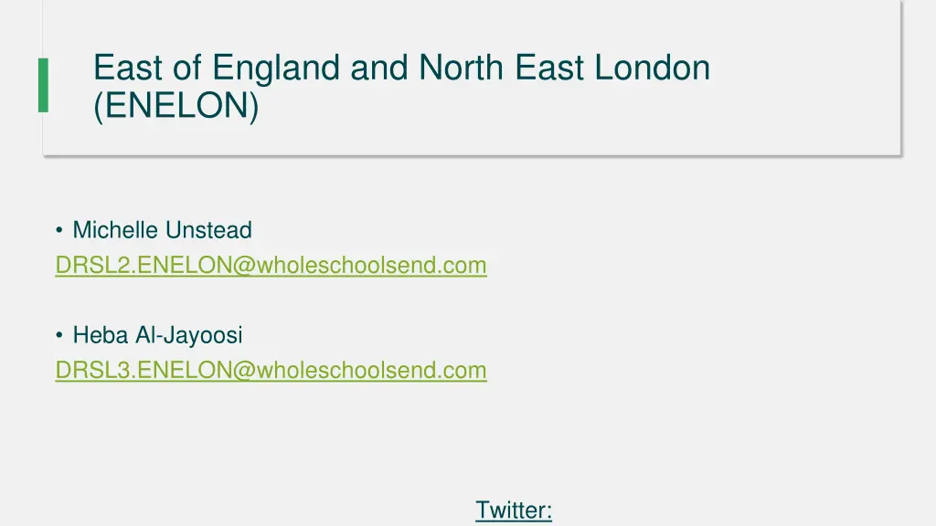 east of england and north east london enelon