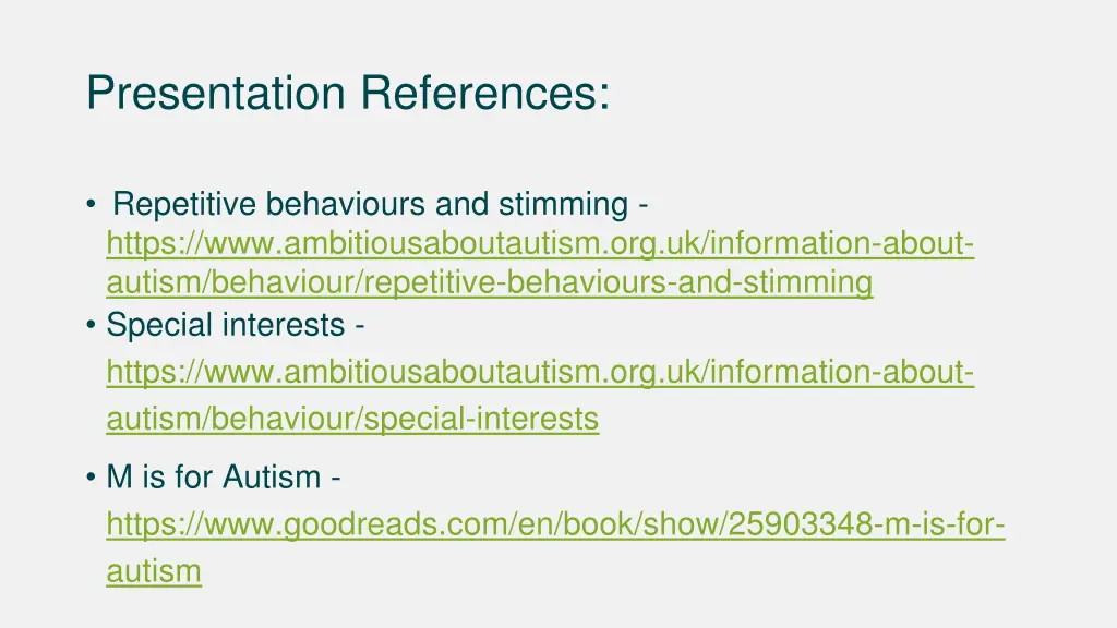 presentation references 1