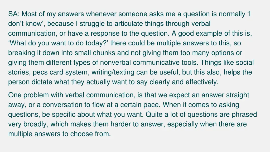sa most of my answers whenever someone asks