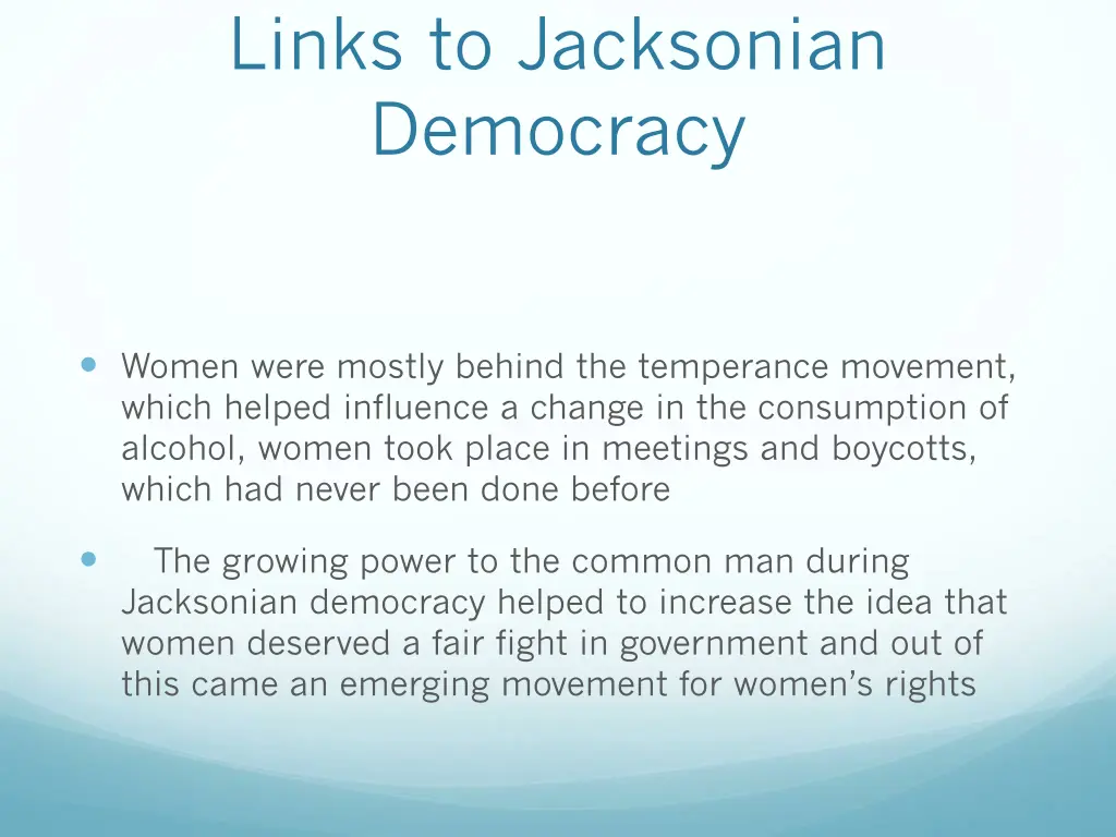 links to jacksonian democracy
