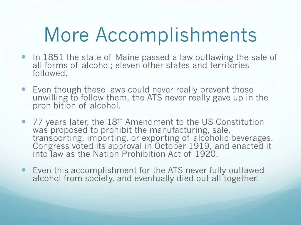 more accomplishments