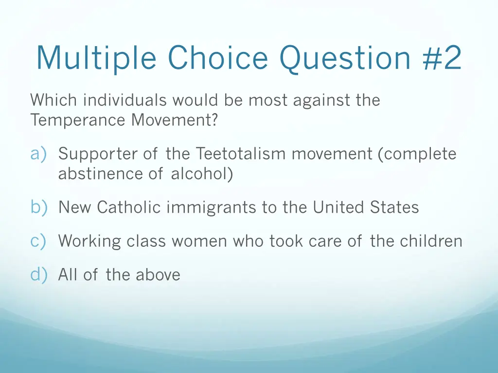 multiple choice question 2