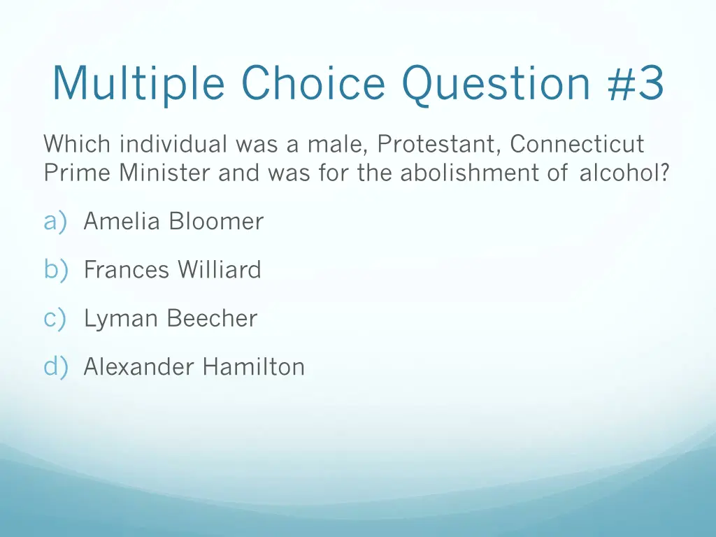 multiple choice question 3