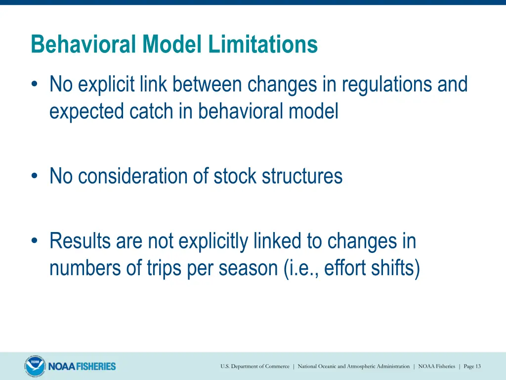 behavioral model limitations