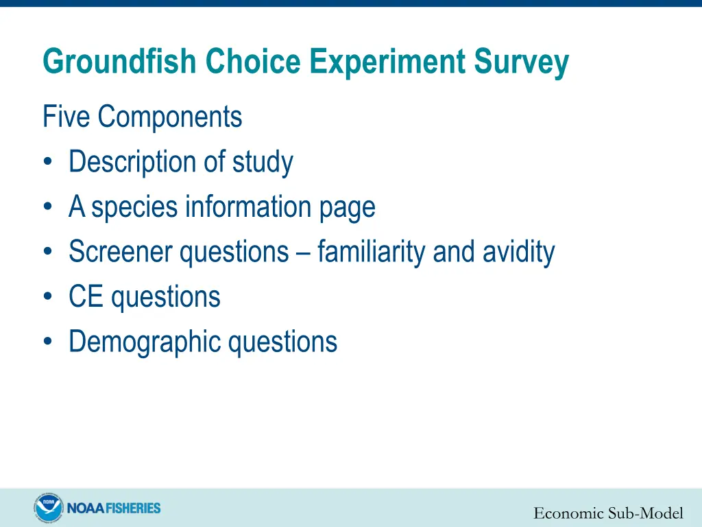 groundfish choice experiment survey