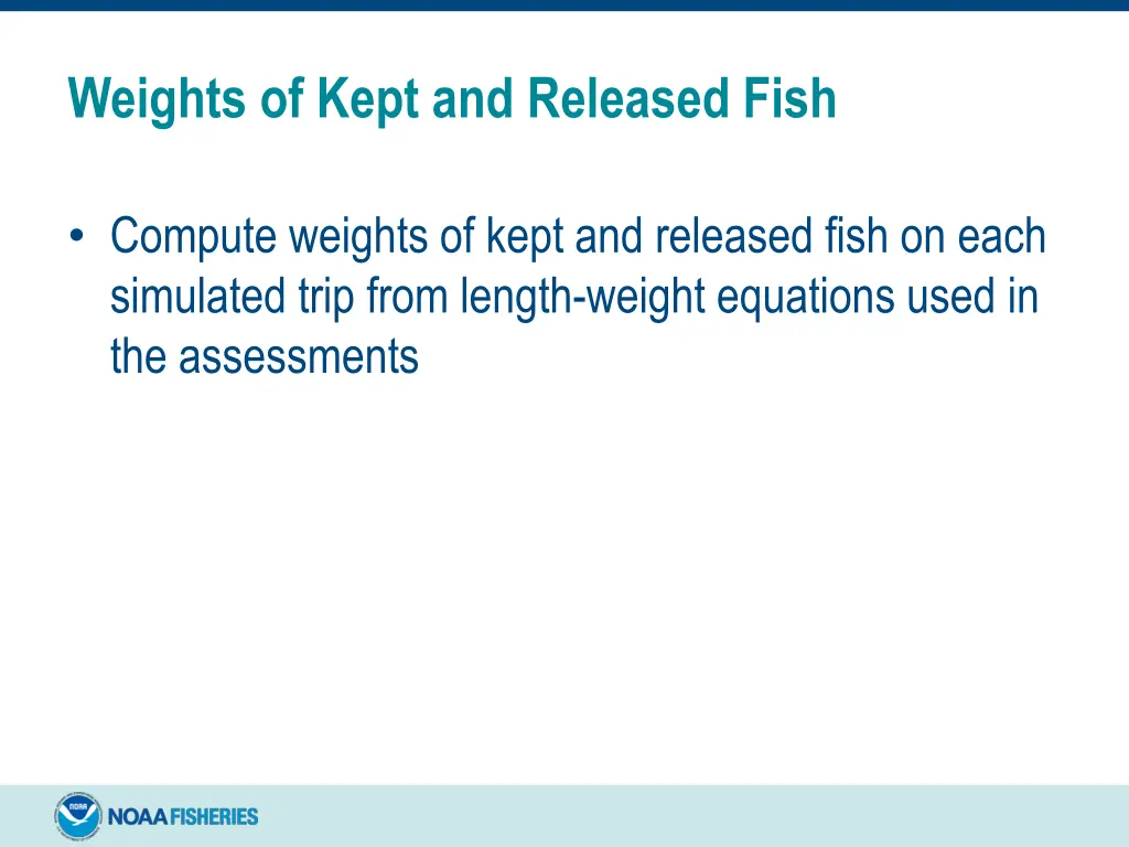 weights of kept and released fish