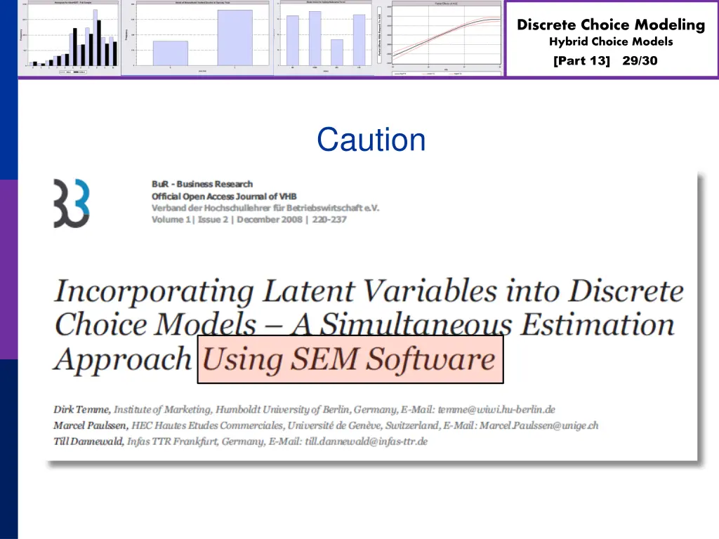 discrete choice modeling hybrid choice models 28