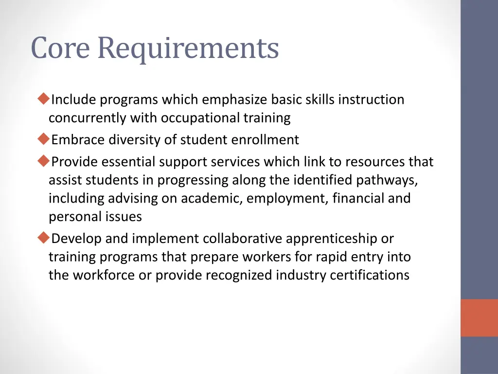 core requirements 1