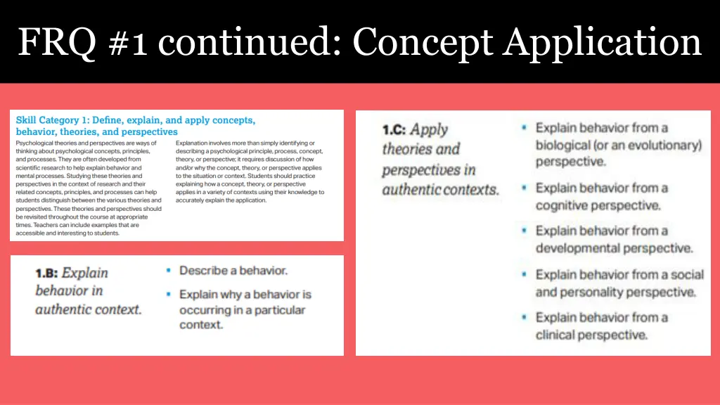 frq 1 continued concept application