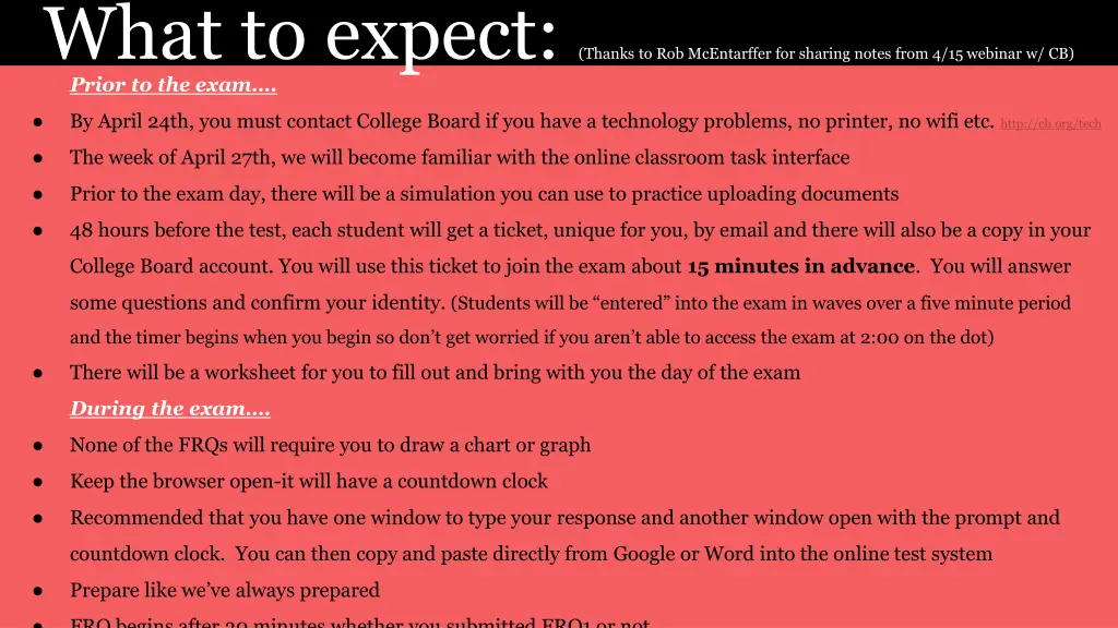 what to expect thanks to rob mcentarffer