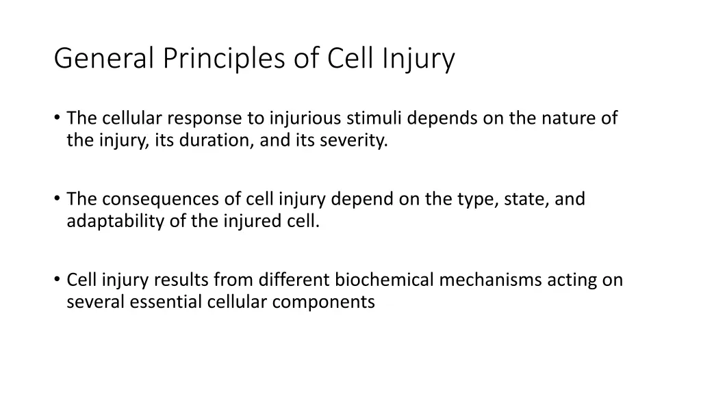 general principles of cell injury