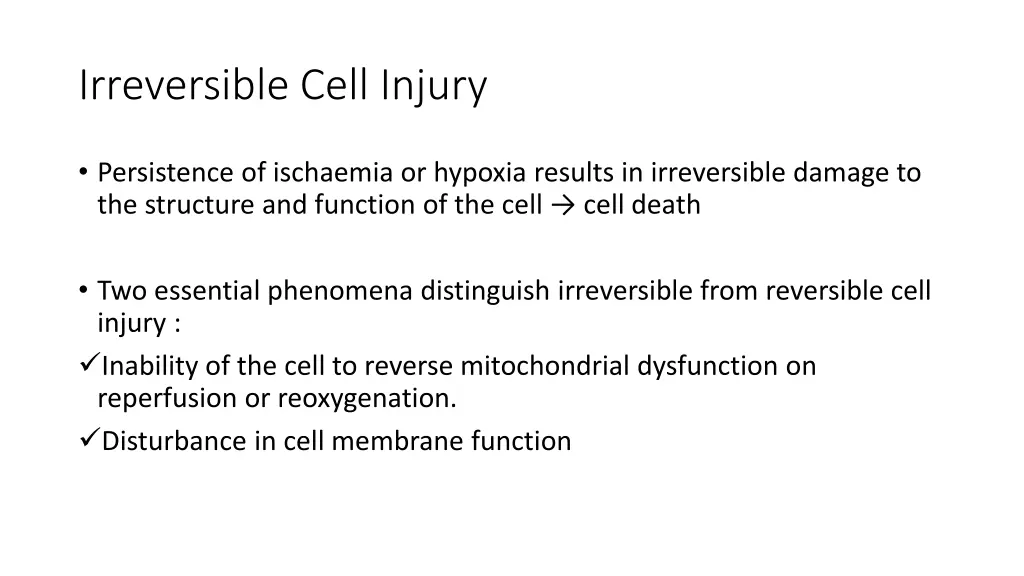 irreversible cell injury