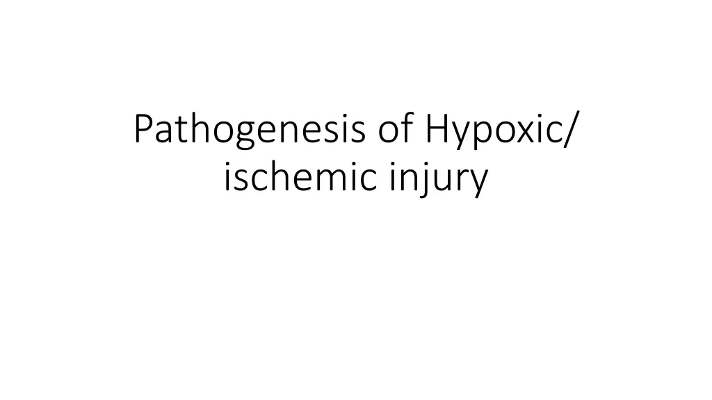 pathogenesis of hypoxic ischemic injury