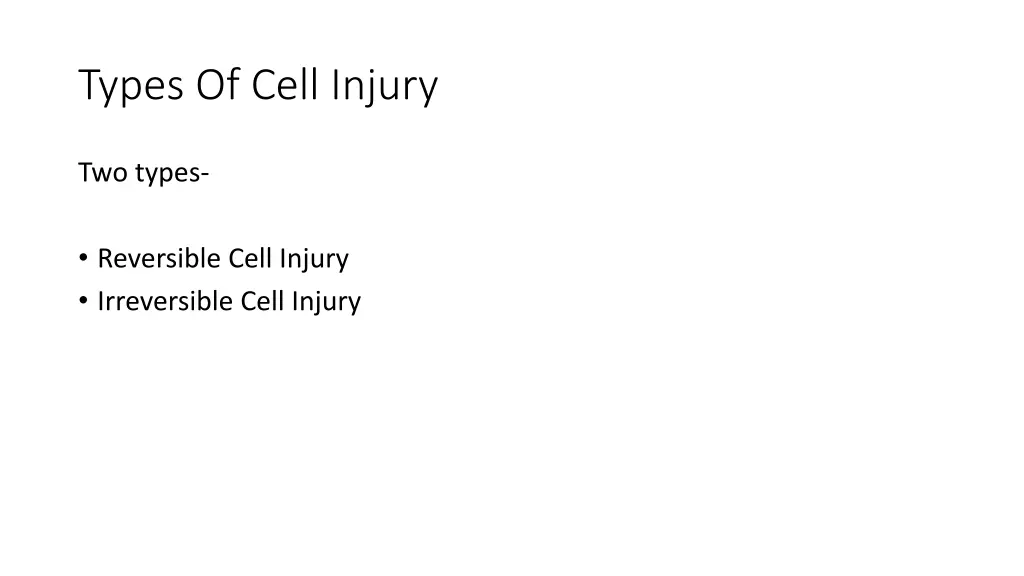 types of cell injury