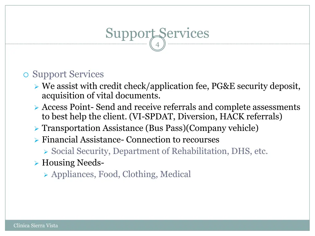 support services 4