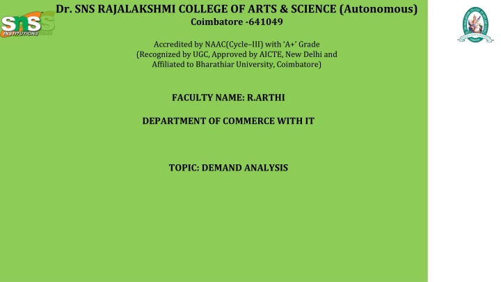dr sns rajalakshmi college of arts science