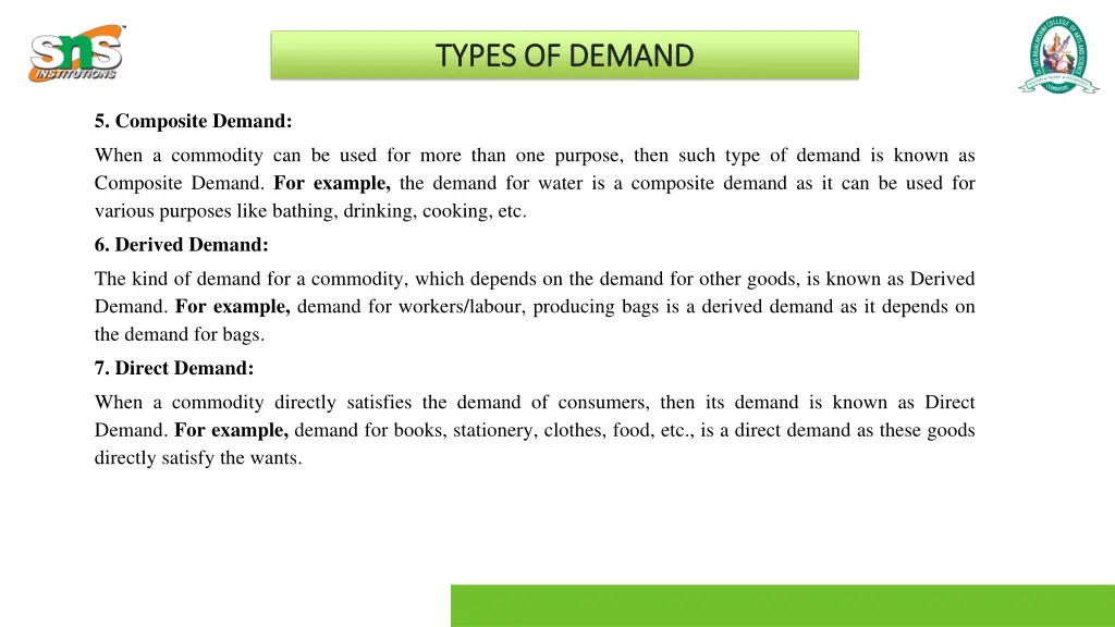 types of demand types of demand 1