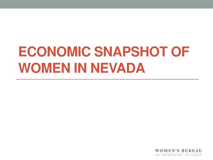economic snapshot of women in nevada