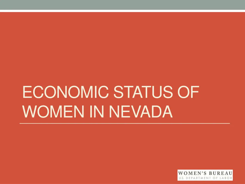 economic status of women in nevada
