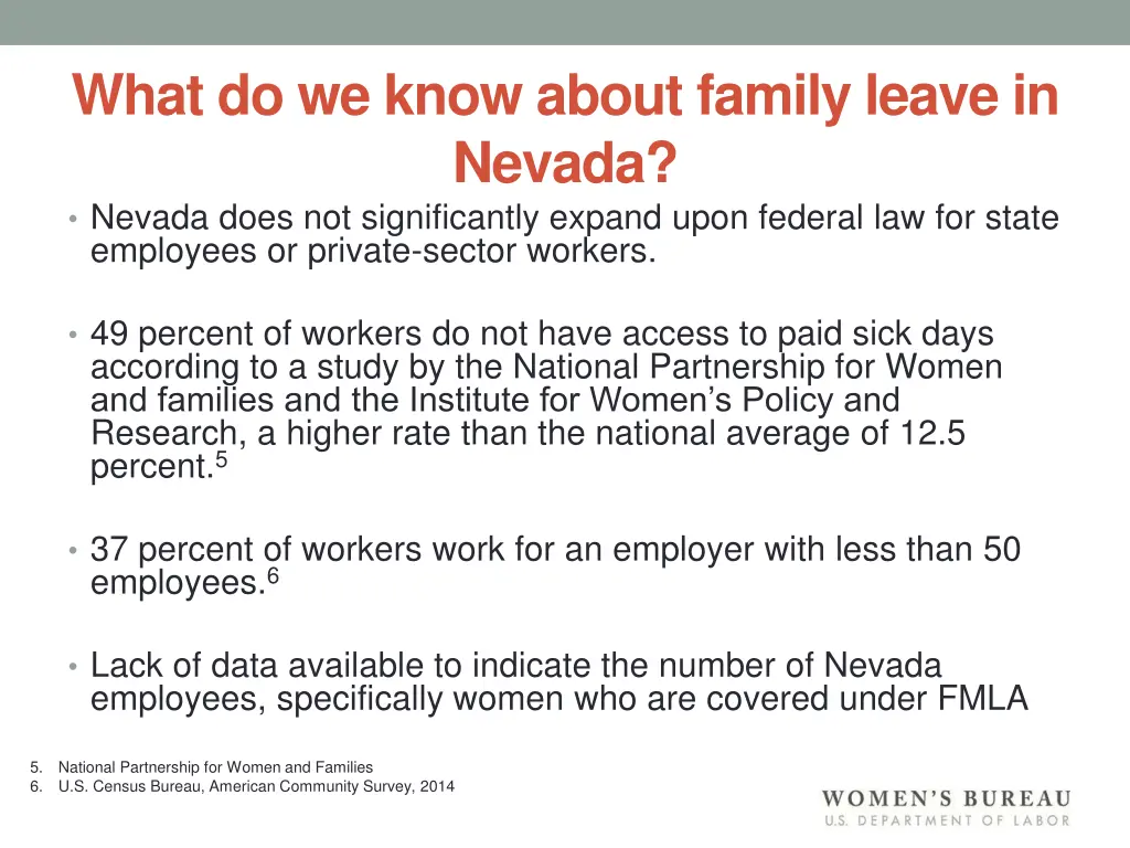 what do we know about family leave in nevada
