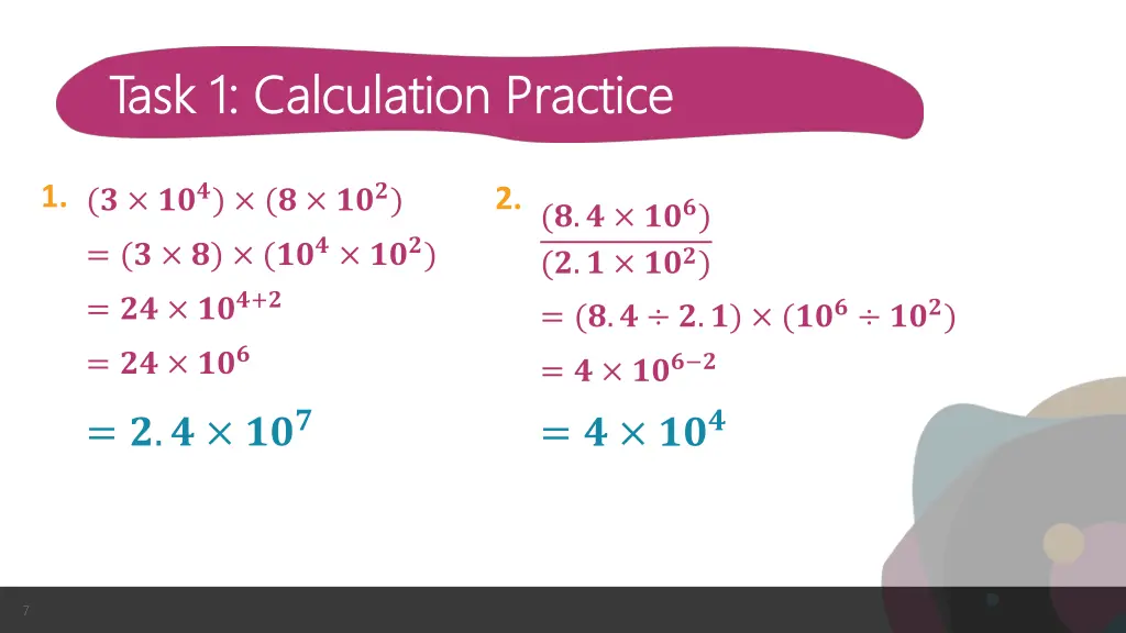 task 1 calculation practice task 1 calculation