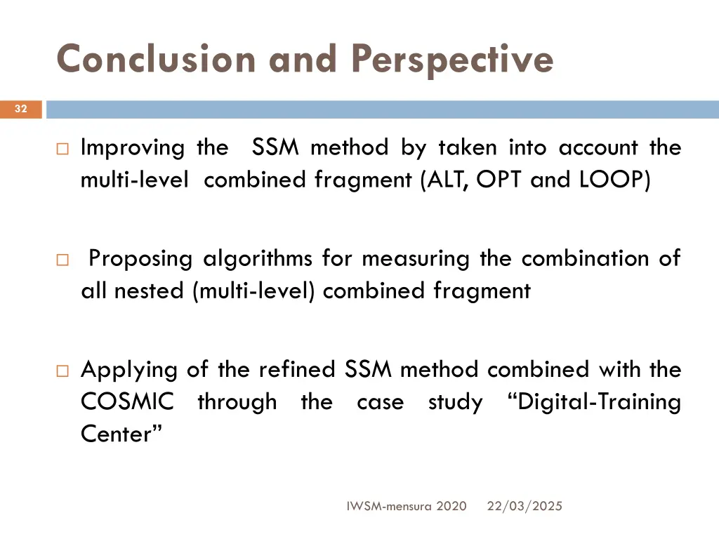 conclusion and perspective