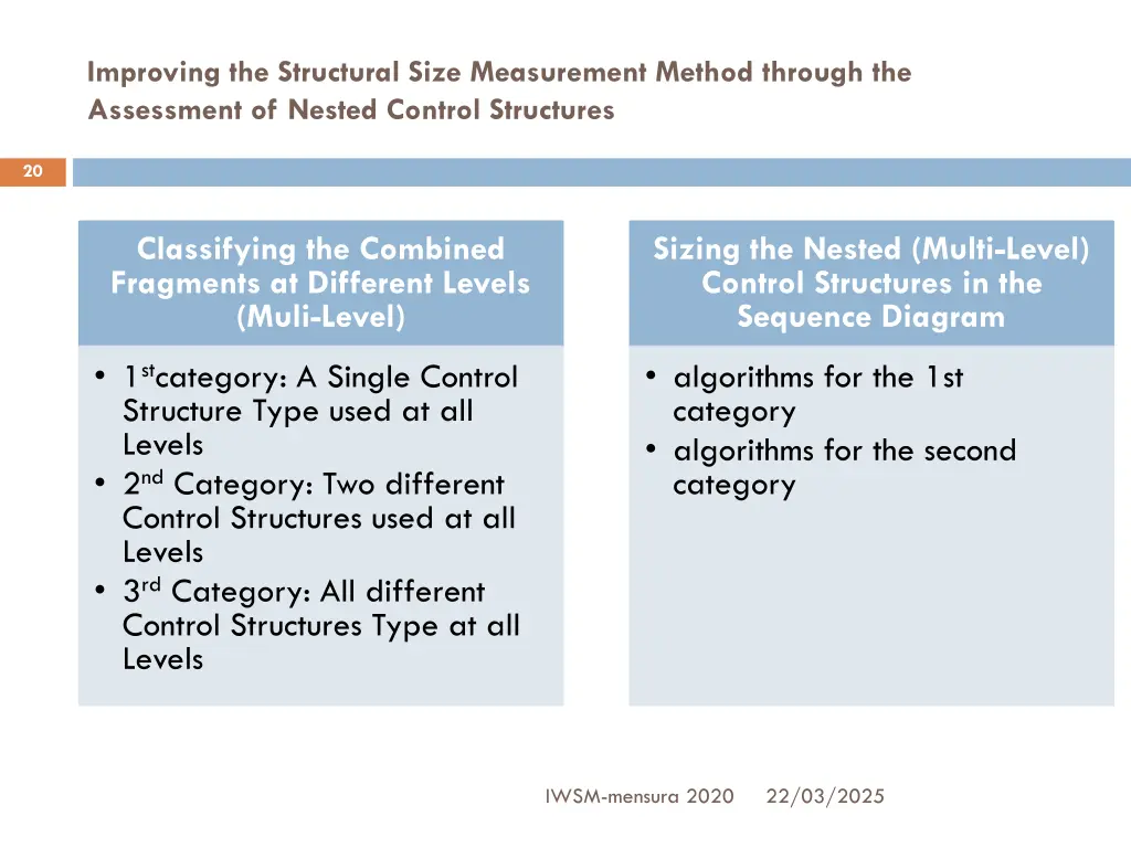 improving the structural size measurement method