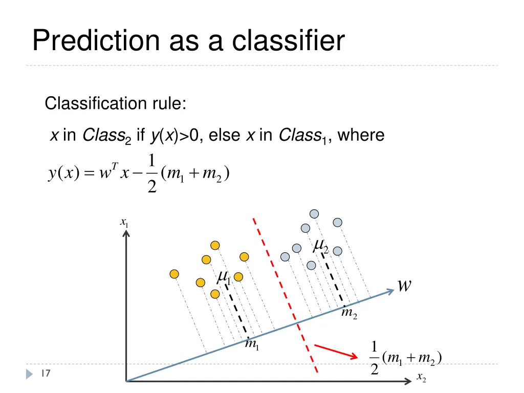 prediction as a classifier