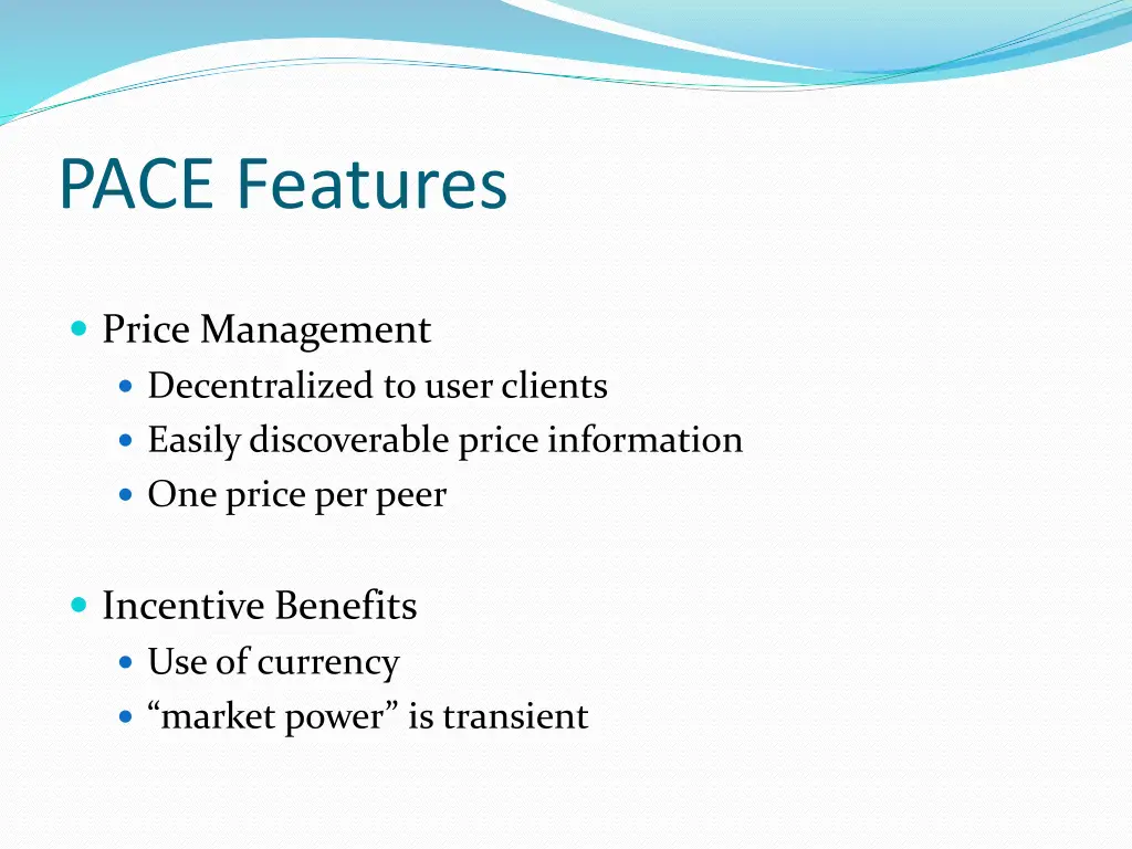 pace features