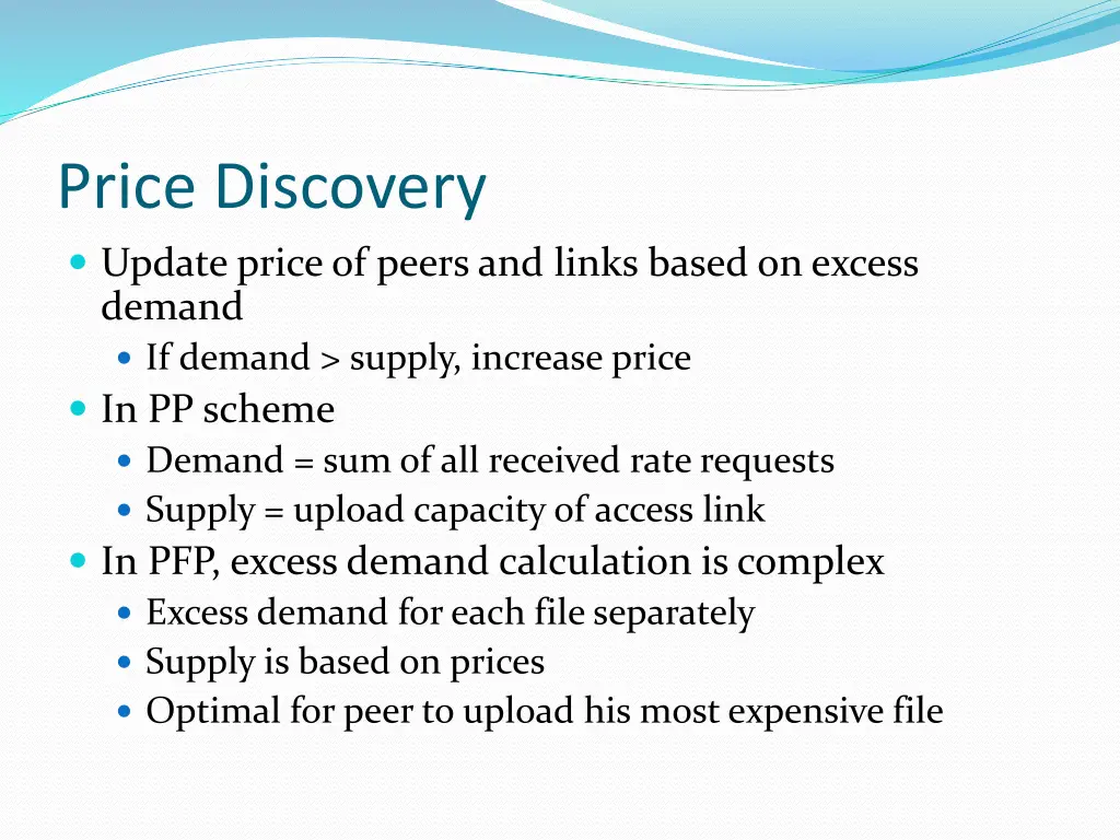 price discovery update price of peers and links