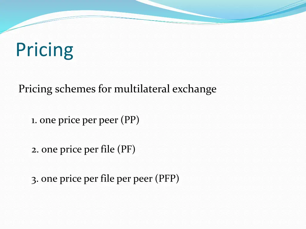 pricing